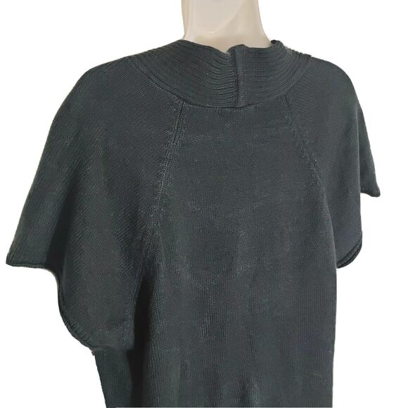 Coldwater Creek Womens Sweater Large Knit Green Short Sleeve Ribbed Pullover - Picture 6 of 10